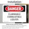 Signmission Flammable Combustible Liquids Danger Sign, Vinyl Decal, 10in W x 7in L, 2PK OS-2PACK-DS-D-710-L-2354 - alternate 4